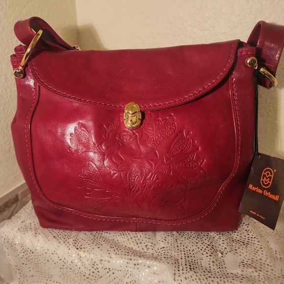 NWT Marino Orlandi Leather Shoulderbag